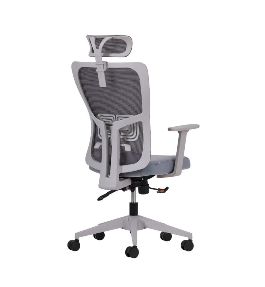Sedia da ufficio, grigia, struttura: 100% plastica