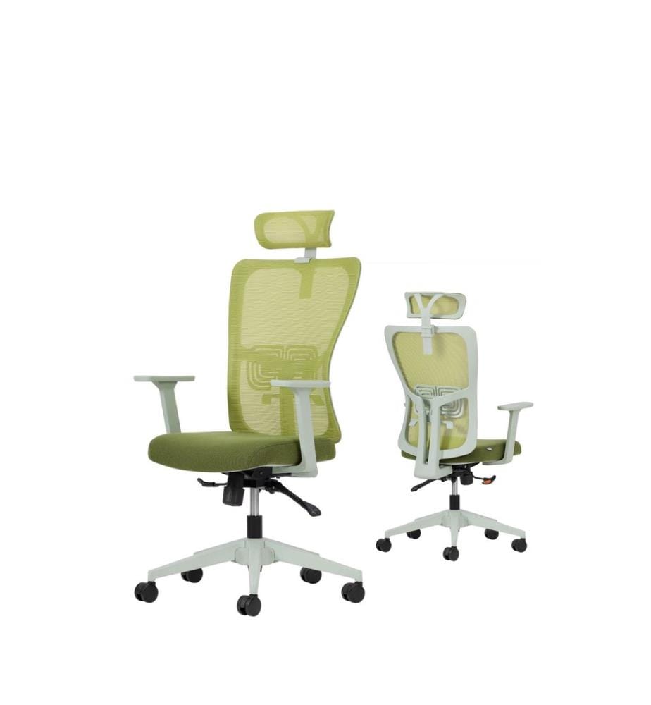 Ensemble de chaises de bureau, 2 pièces, vert, structure : 100 % plastique