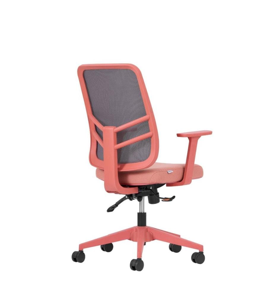 Ensemble de chaises de bureau, 2 pièces, couleur saumon, structure : 100 % plastique