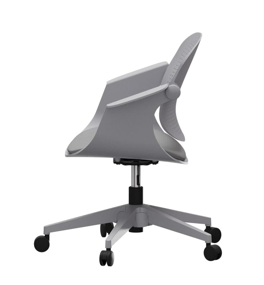 Chaise de bureau, gris, structure : 100 % plastique