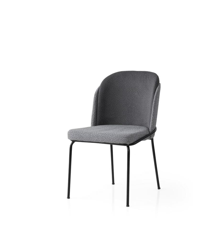 Stuhlset, 2-teilig, Grau, Gestell: 100 % Eisen