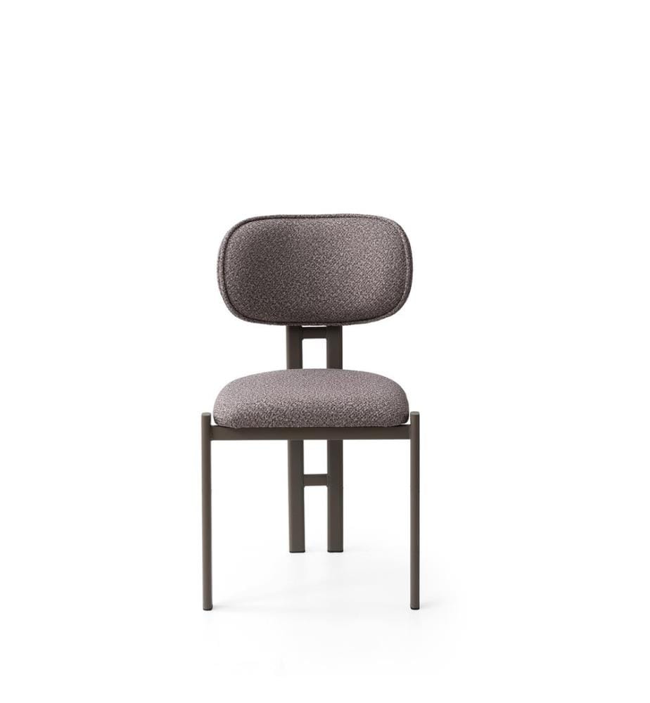 Stuhlset, 2-teilig, Aschgrau, Cappuccino, 100 % Metall