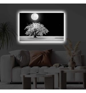 Pittura decorativa su tela illuminata a led, multicolore, tela di poliestere