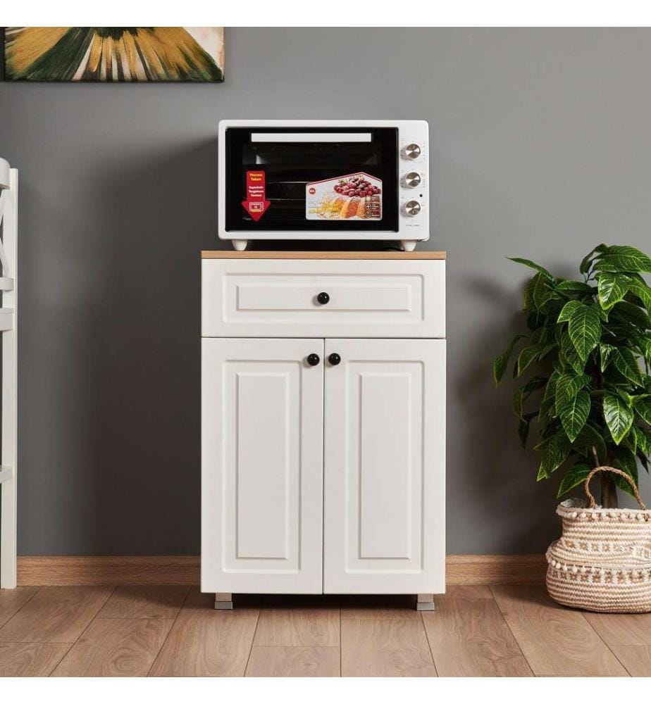 Armoire polyvalente, chêne saphir, noyer, panneau de particules mélaminé