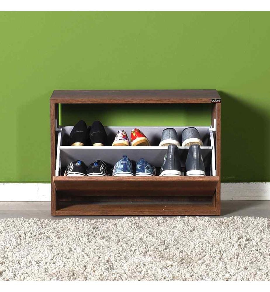 Meuble à chaussures, noyer d'Oslo, panneau de particules mélaminé