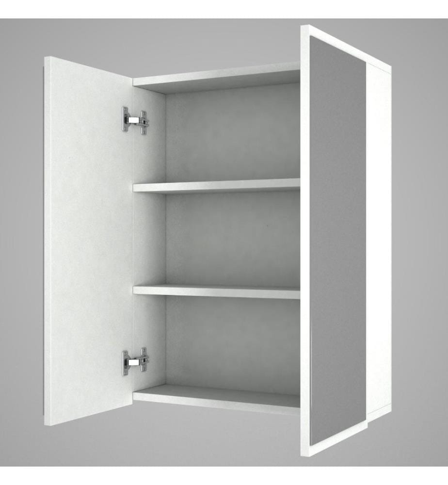 Armoire de toilette, blanc, panneau de particules mélaminé