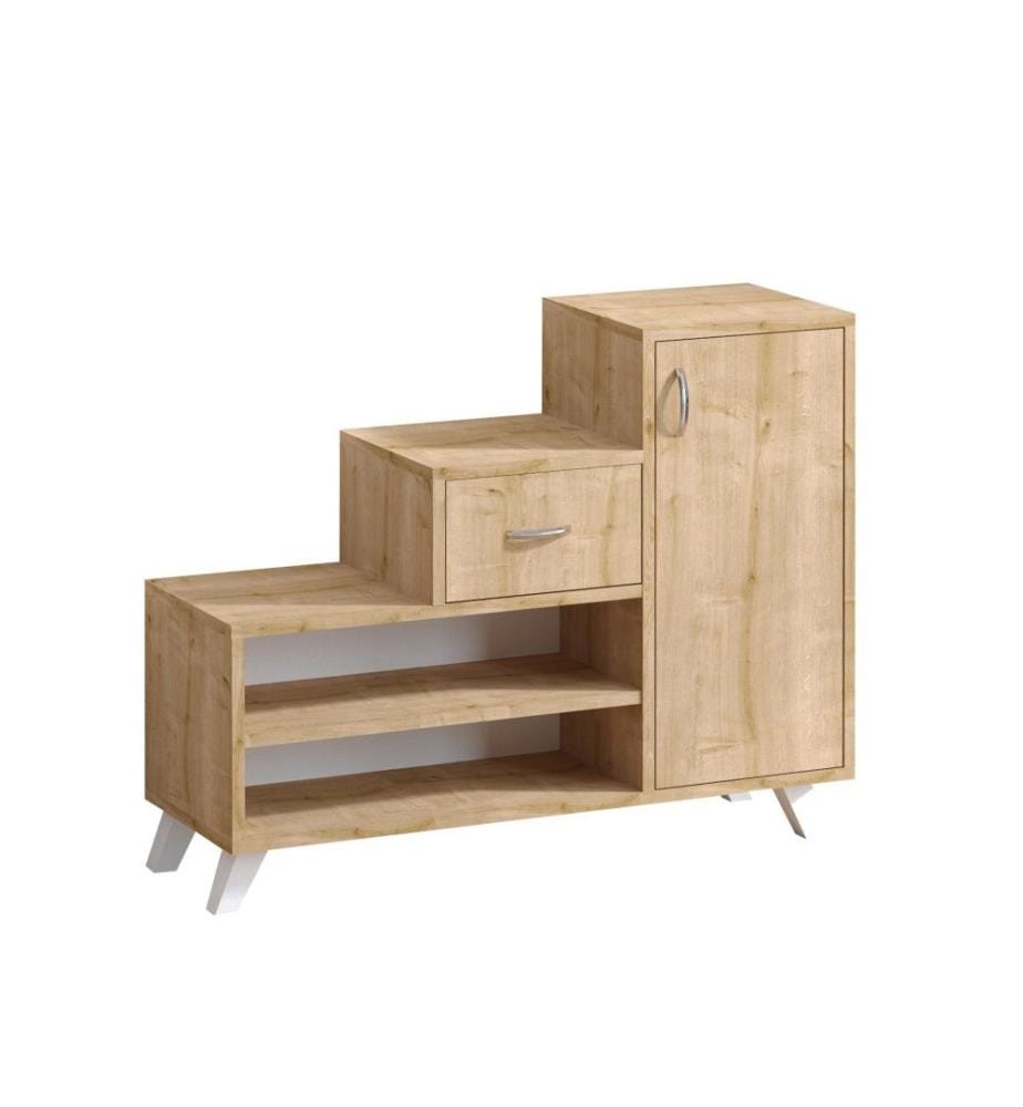 Meuble à chaussures, chêne saphir, panneau de particules mélaminé