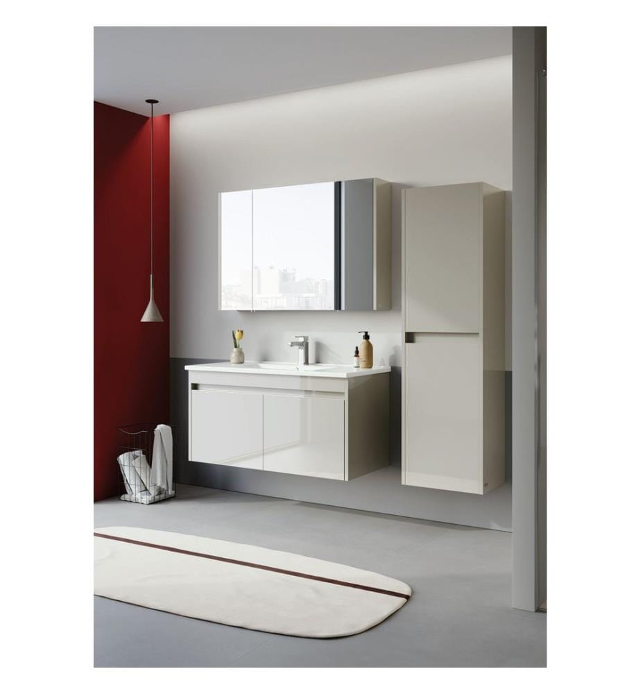 Badezimmerschrank Kaschmir 100 % glänzendes PET-MDF