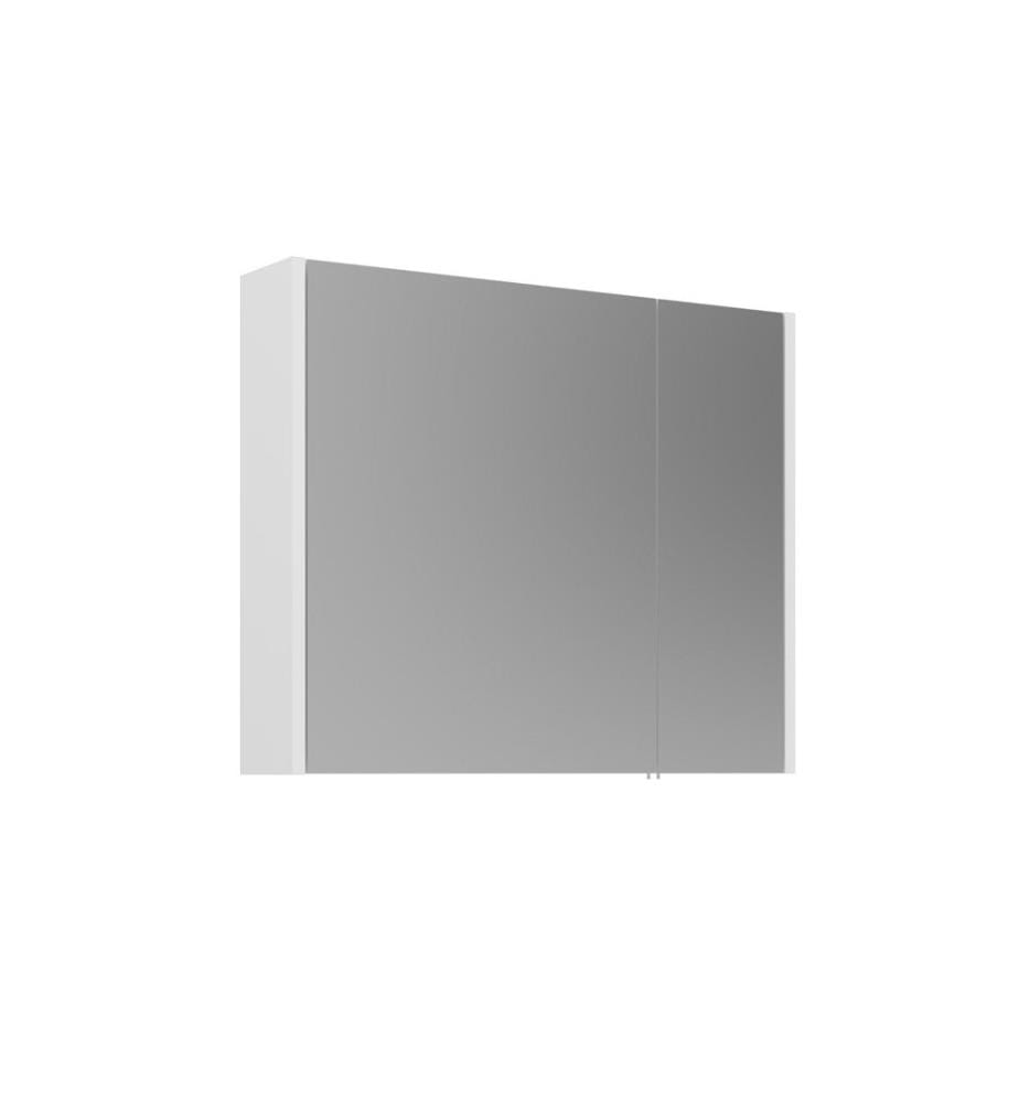 Meuble de salle de bain avec miroir blanc MDF PET 100 % brillant