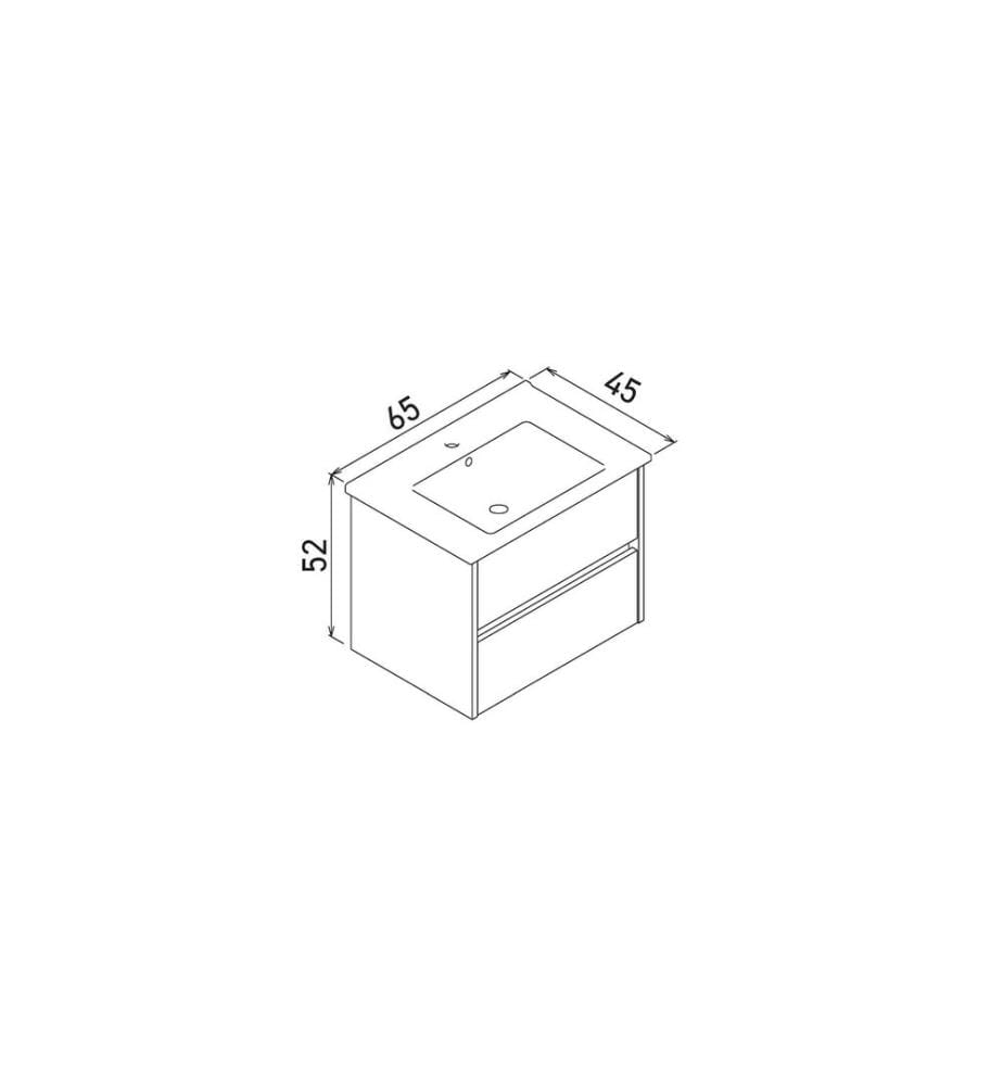 Meuble de salle de bain avec lavabo blanc MDF PET 100 % brillant