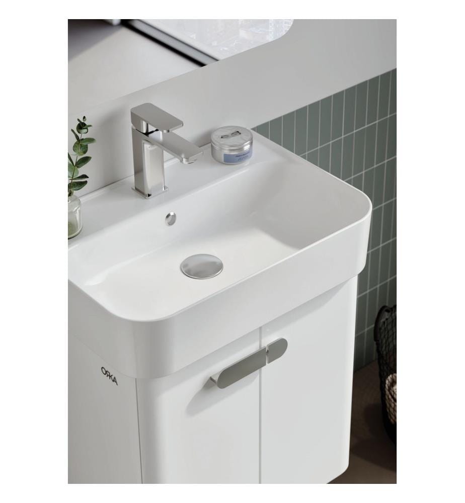 Meuble de salle de bain avec lavabo blanc MDF laqué brillant 100 %