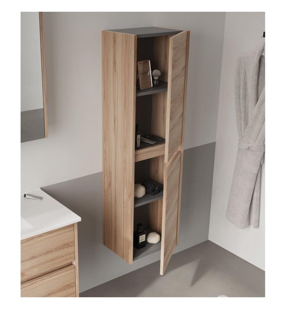 Badezimmerschrank Eiche 100 % melaminbeschichtete Spanplatte