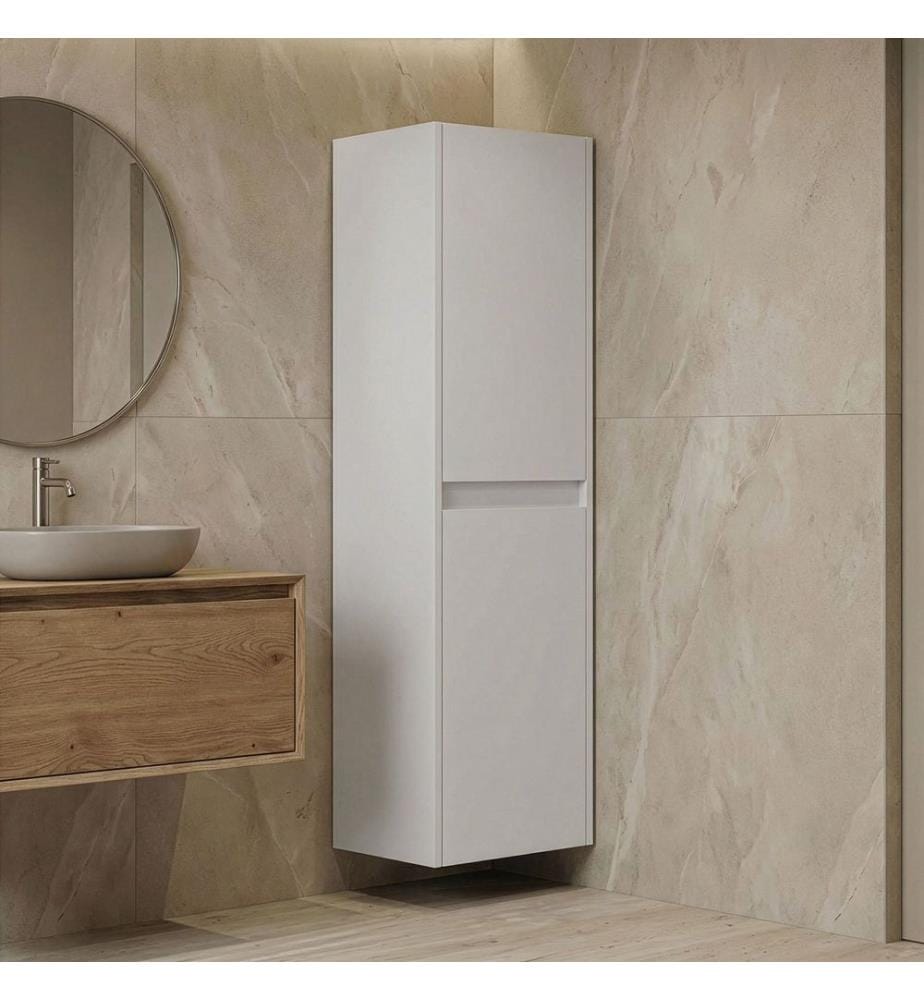 Badezimmerschrank mattweiss 100 % melaminbeschichtete MDF-Platte