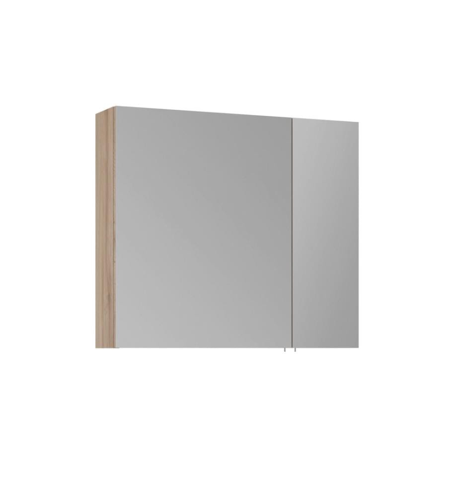 Meuble de salle de bain avec miroir chêne panneau de particules 100% recouvert de mélamine