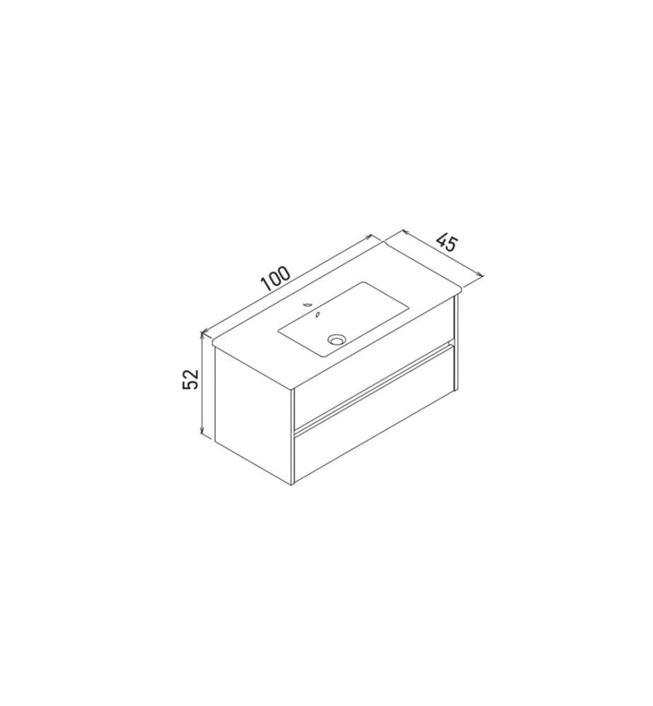 Badezimmerschrank mit Waschbecken Dunkelwalnuss 100 % melaminbeschichtete Spanplatte