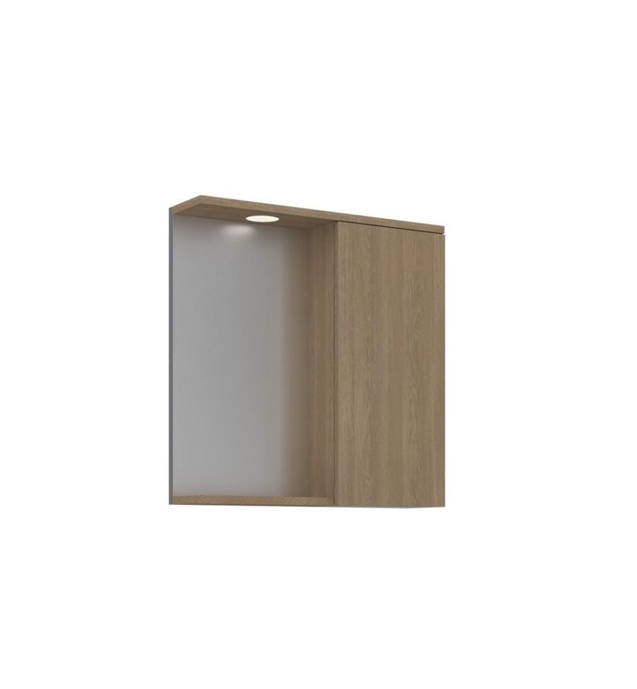 Badezimmerschrank mit Spiegel Sonomo-Eiche 100 % melaminbeschichtete MDF-Platte