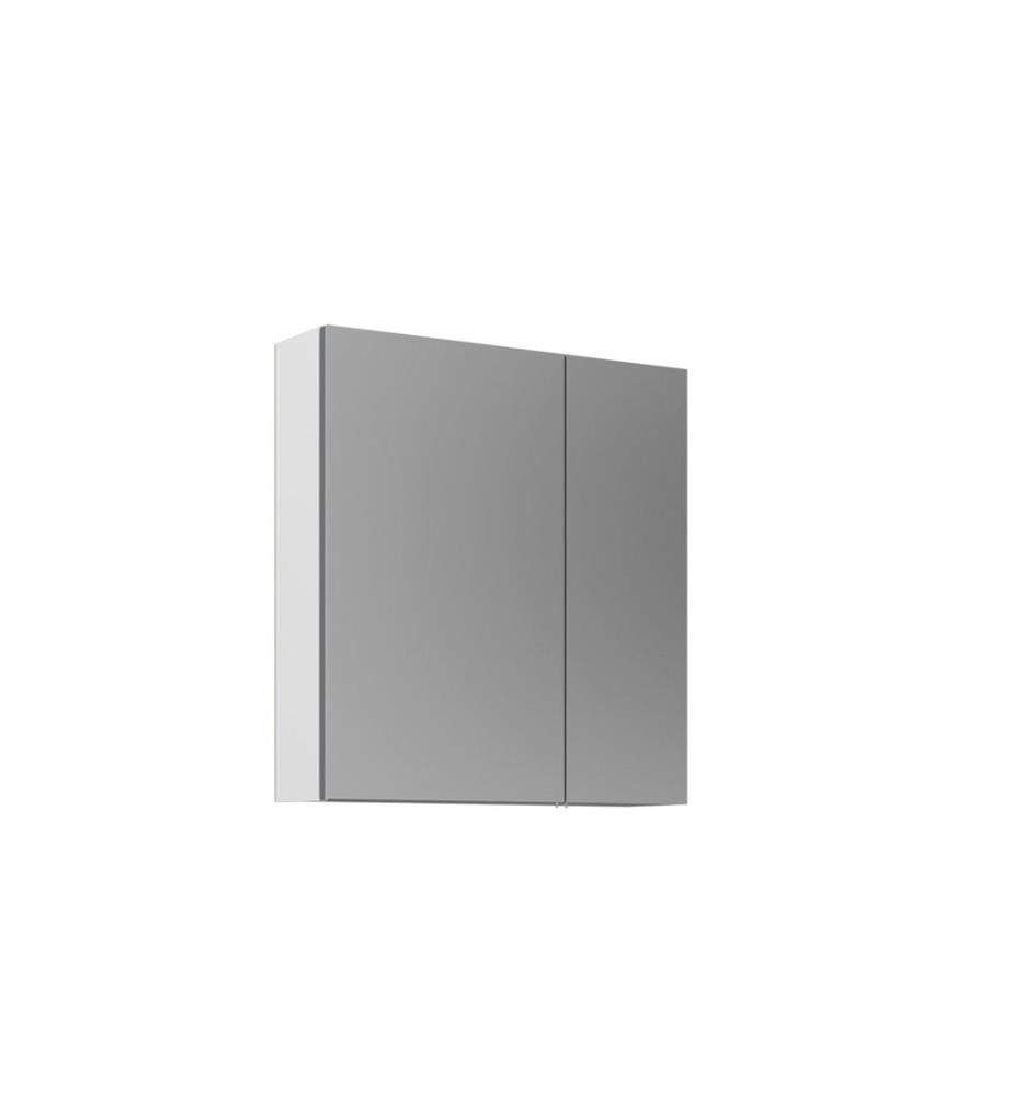 Meuble de salle de bain avec miroir blanc 100 % MDF recouvert de mélamine