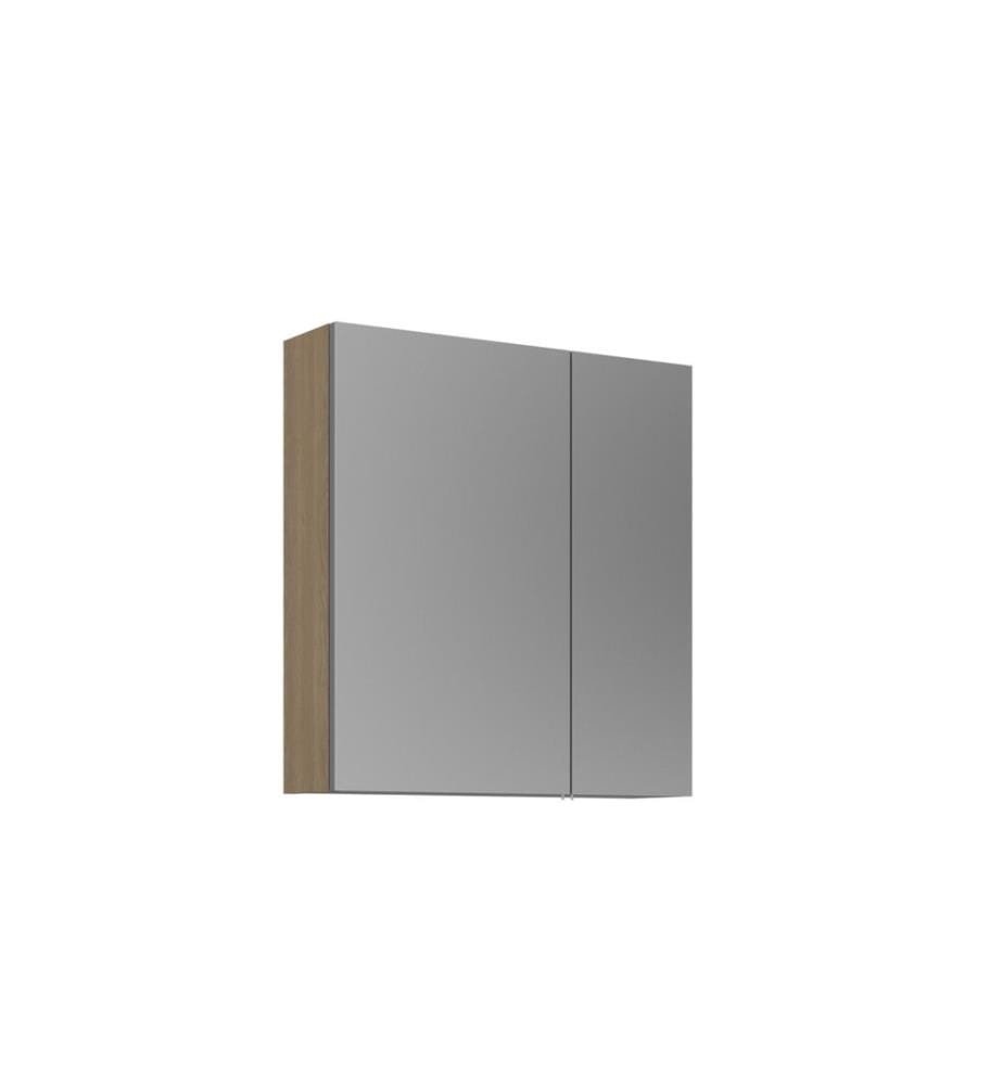 Meuble de salle de bain avec miroir chêne Sonomo MDF 100 % recouvert de mélamine
