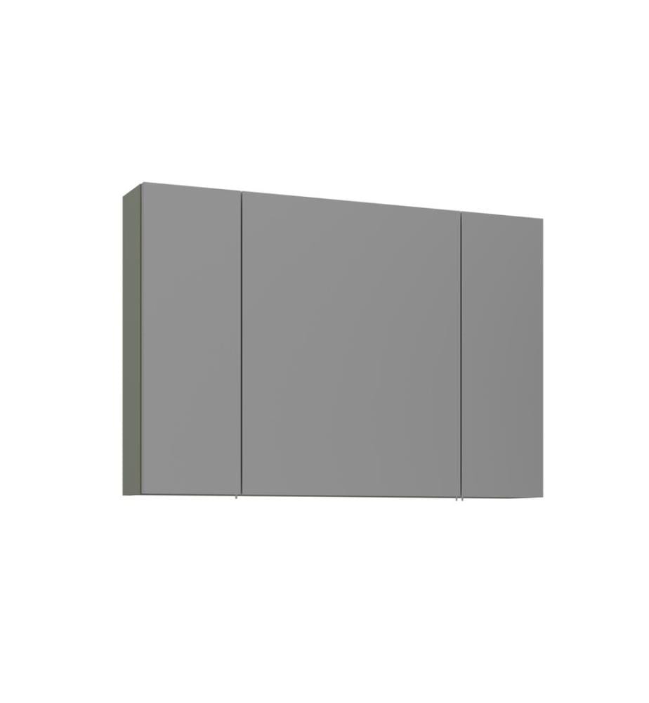 Meuble de salle de bain avec miroir vert mat MDF 100 % revêtu de thermomoulage