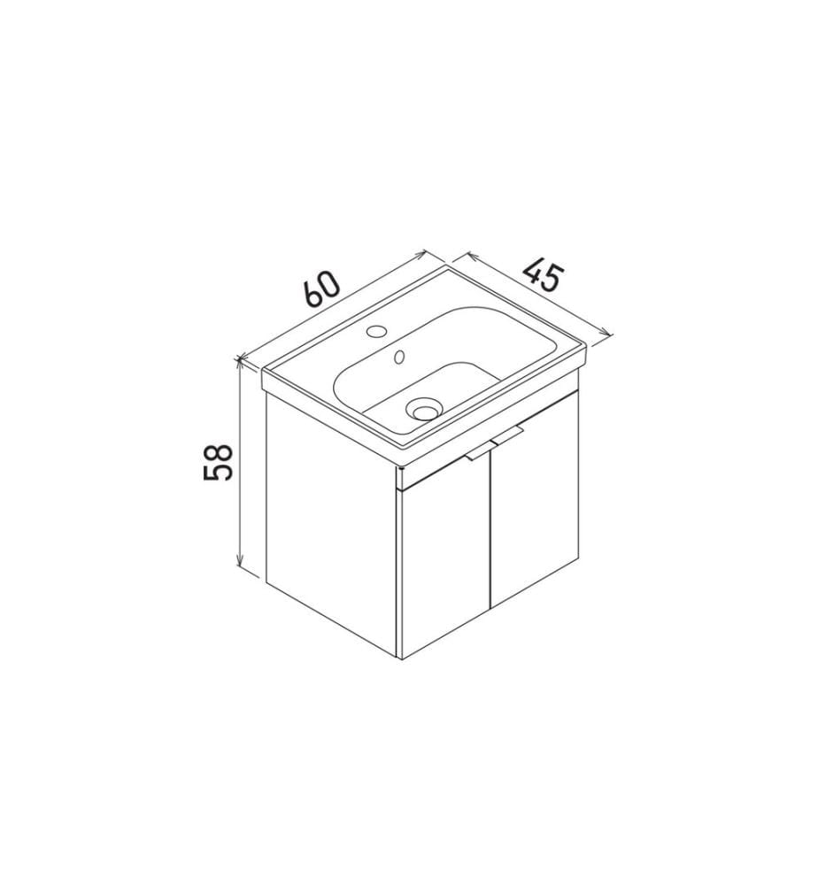 Badezimmerschrank mit Waschbecken Sonomo-Eiche 100 % melaminbeschichtete MDF-Platte