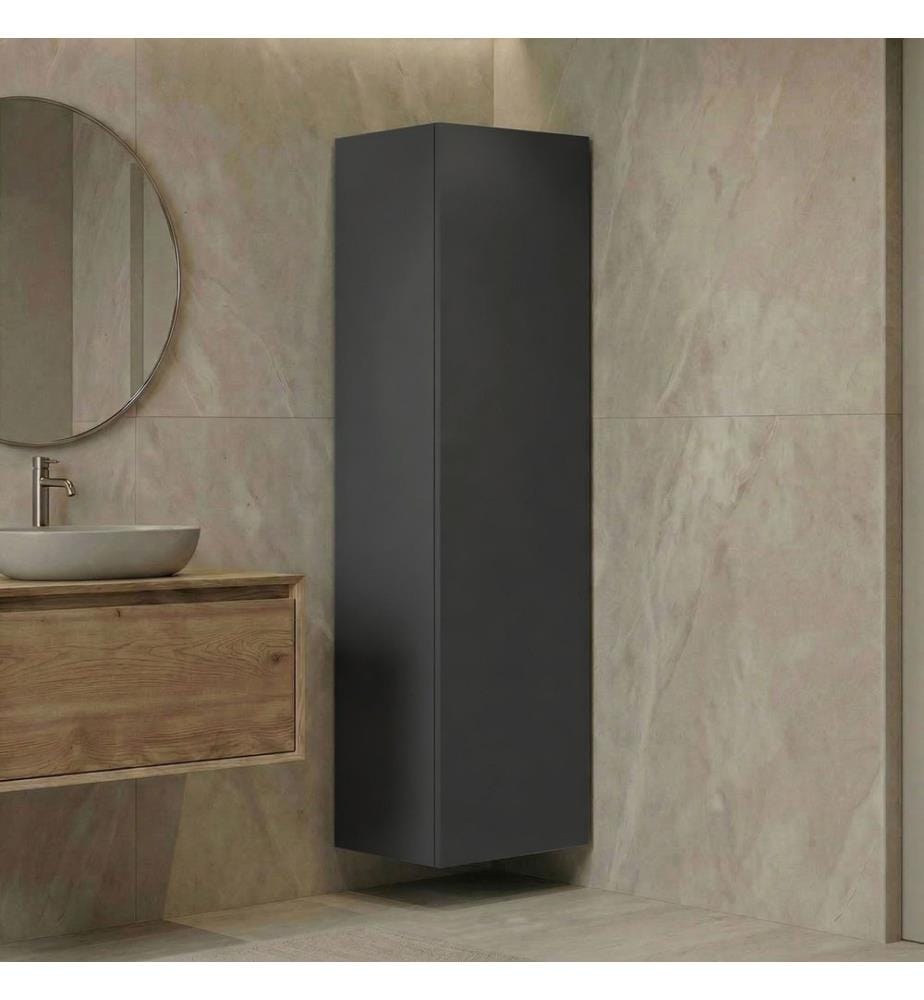 Meuble de salle de bain anthracite mat 100 % MDF PET mat