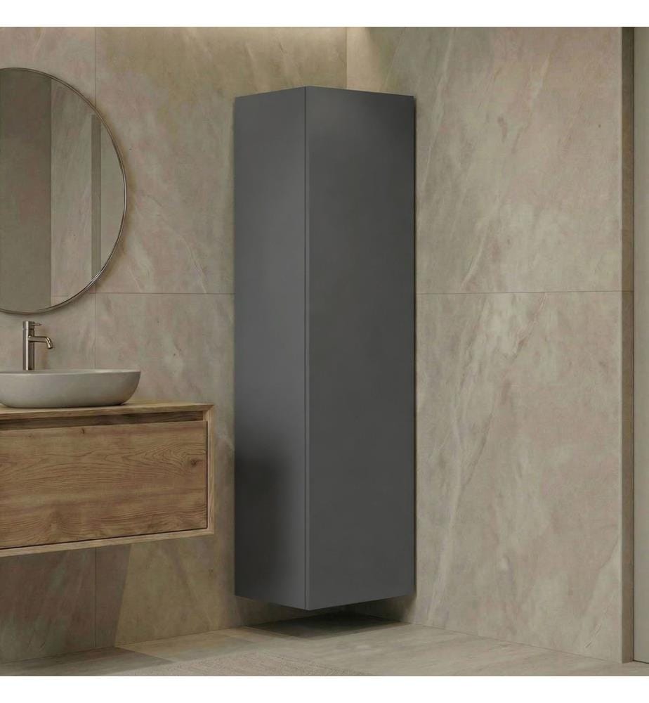 Meuble de salle de bain gris mat 100 % MDF PET mat