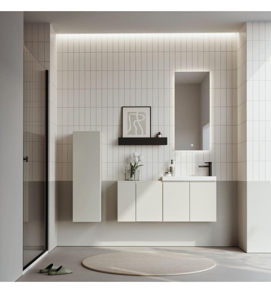 Meuble de salle de bain cachemire mat 100 % MDF PET mat