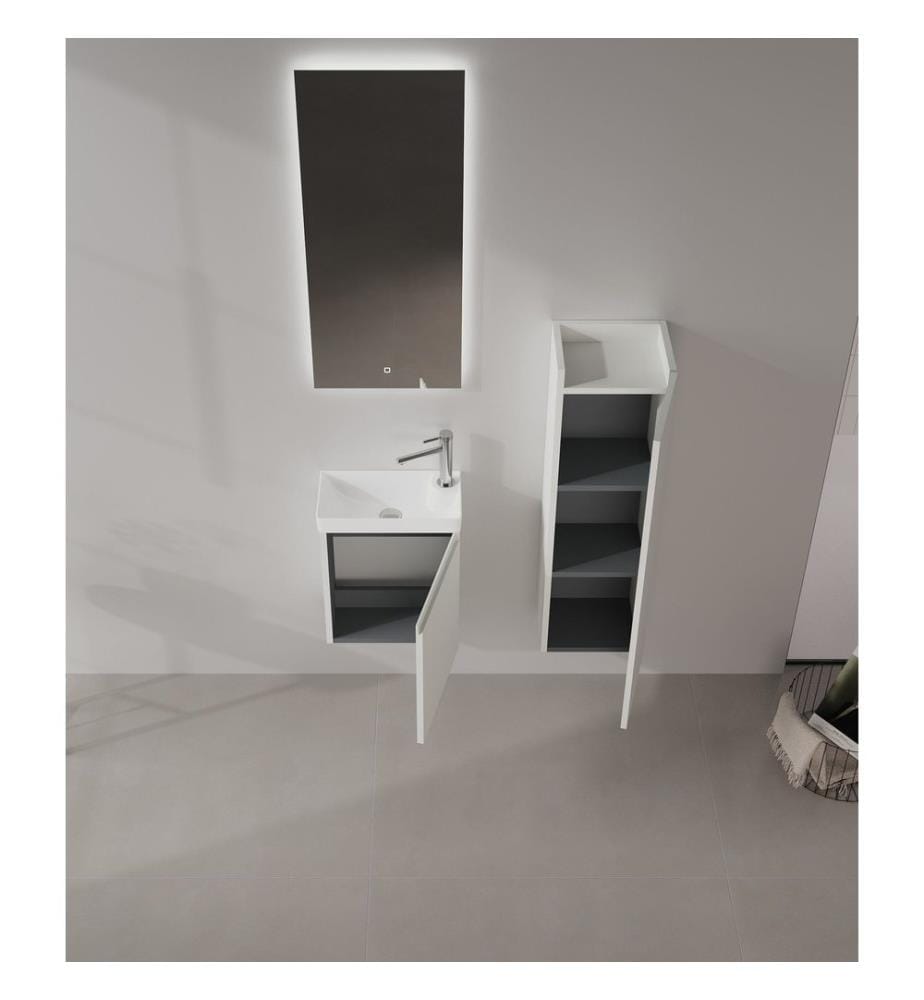 Meuble de salle de bain cachemire mat 100 % MDF PET mat