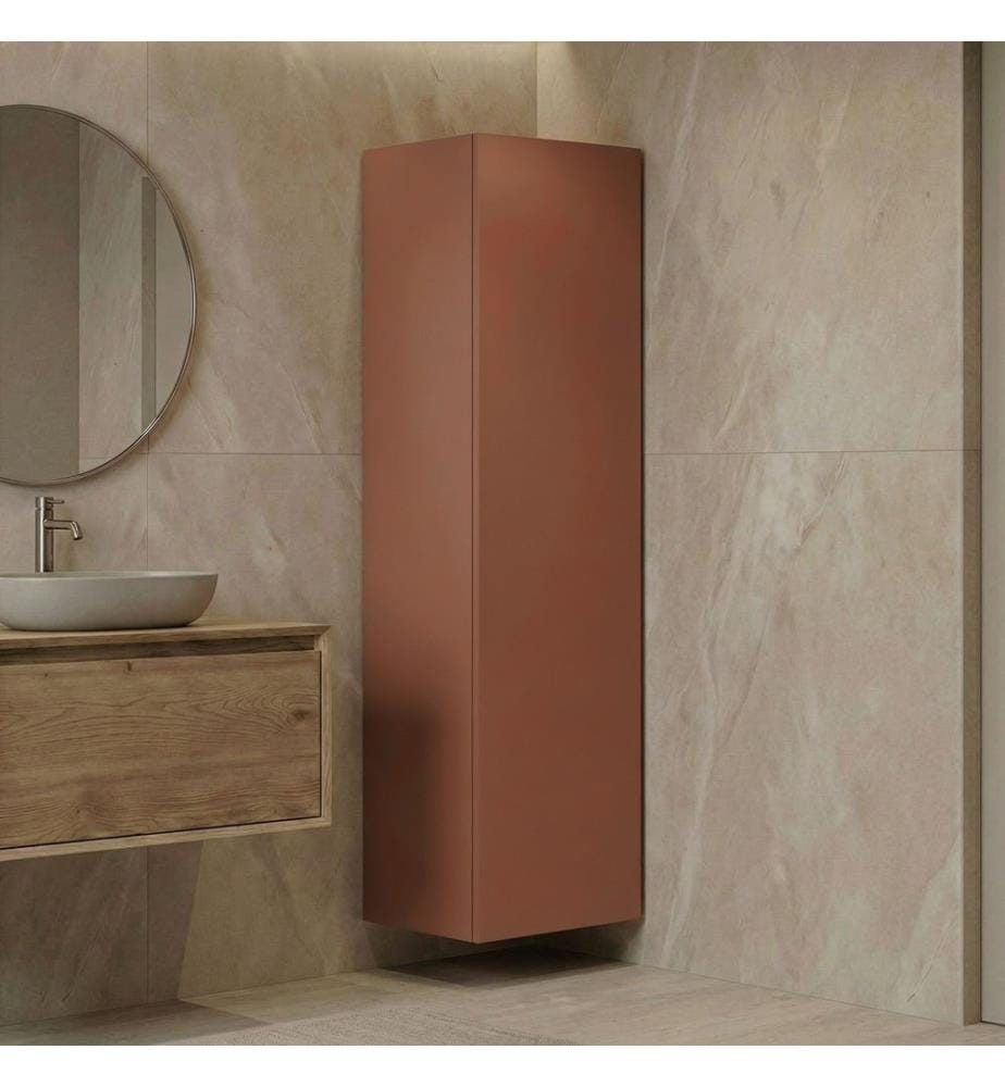 Meuble de salle de bain Cannelle mate 100 % MDF PET mat