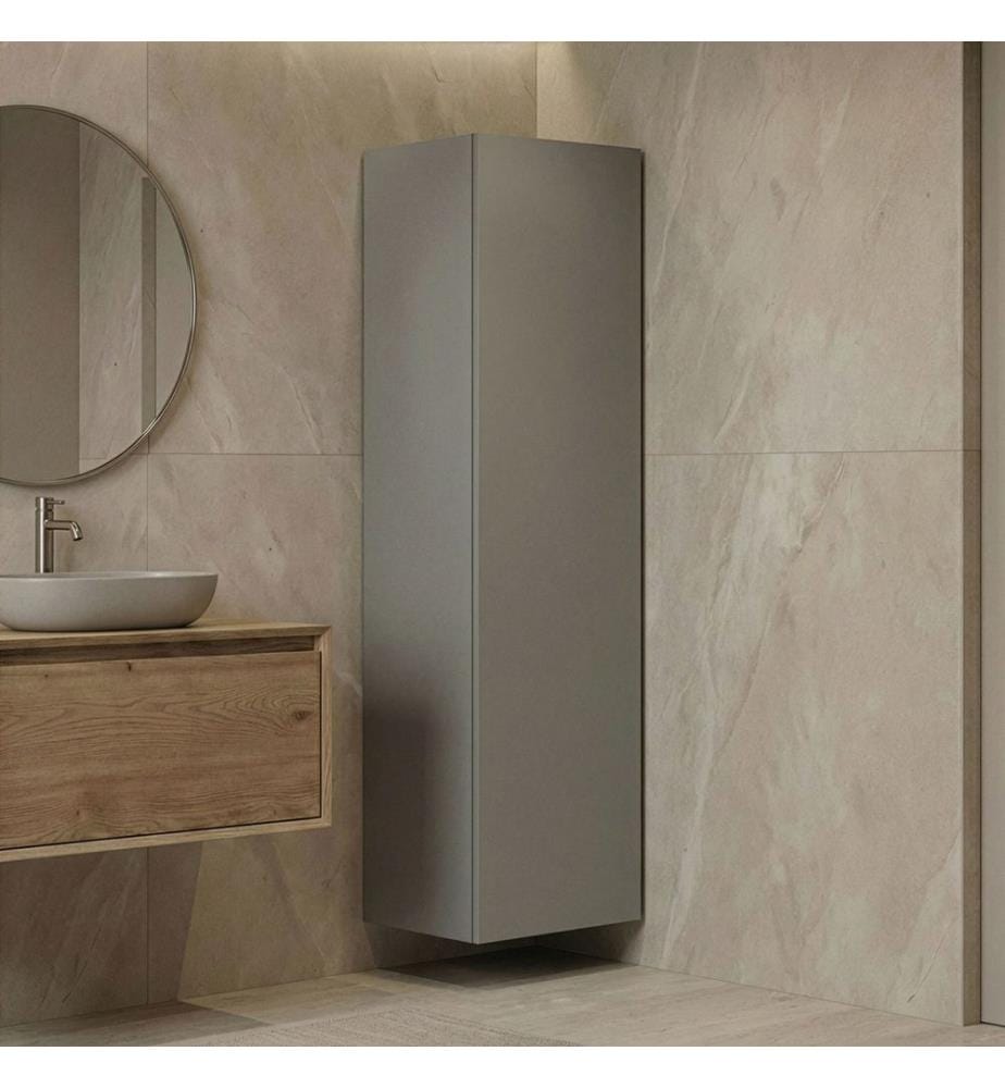 Meuble de salle de bain vison mat 100 % MDF PET mat
