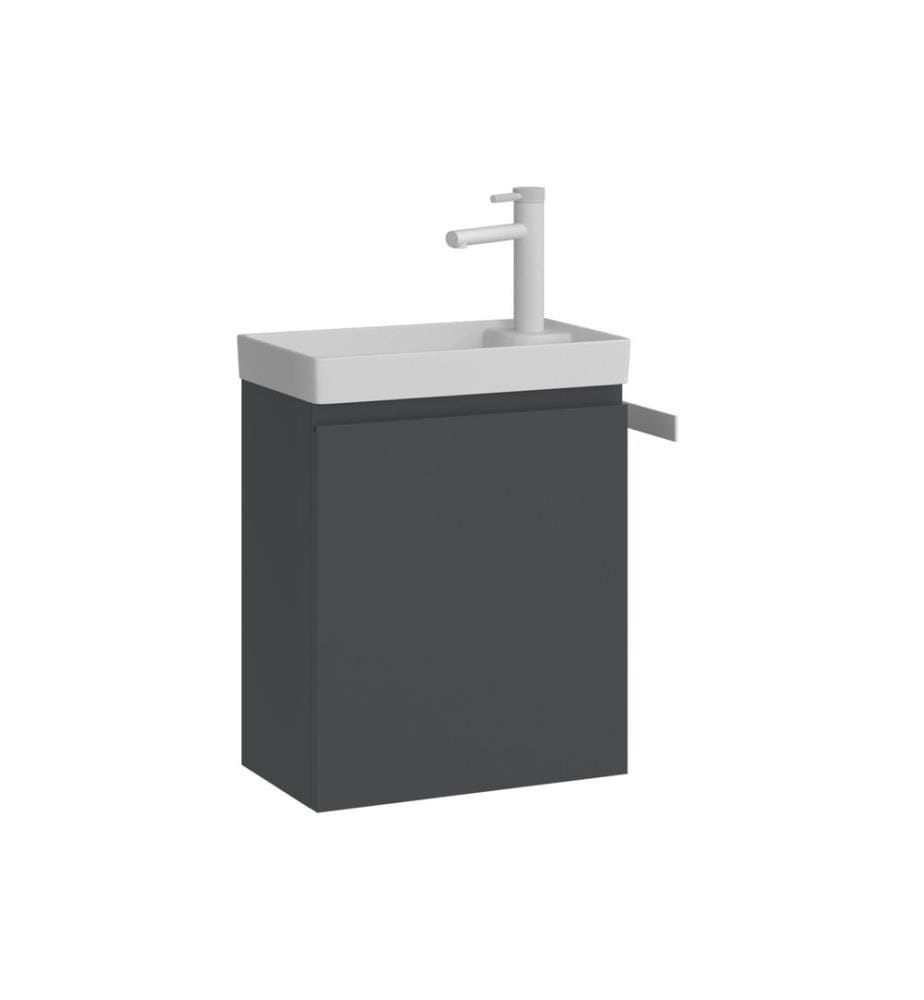 Meuble de salle de bain avec lavabo anthracite mat 100 % MDF PET mat