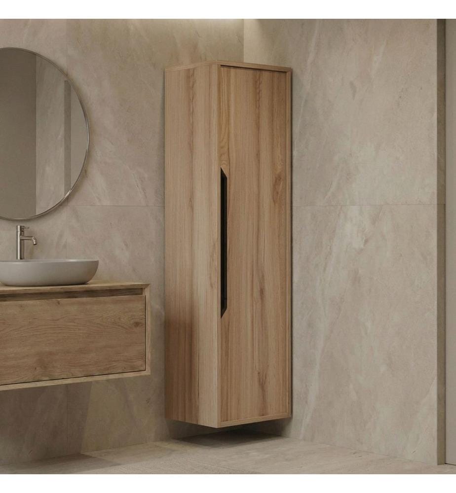 Meuble de salle de bain chêne panneau de particules 100 % recouvert de mélamine