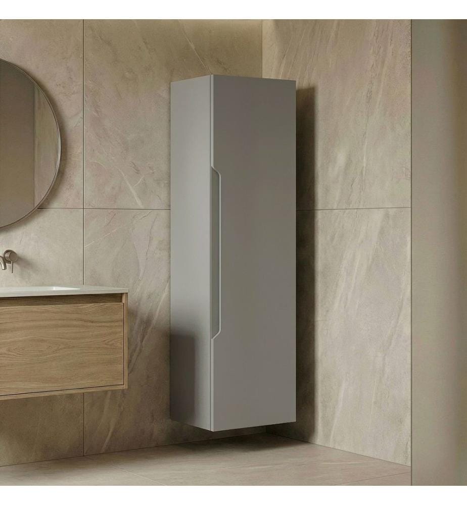 Meuble de salle de bain coloris cachemire mat MDF 100 % thermomoulé