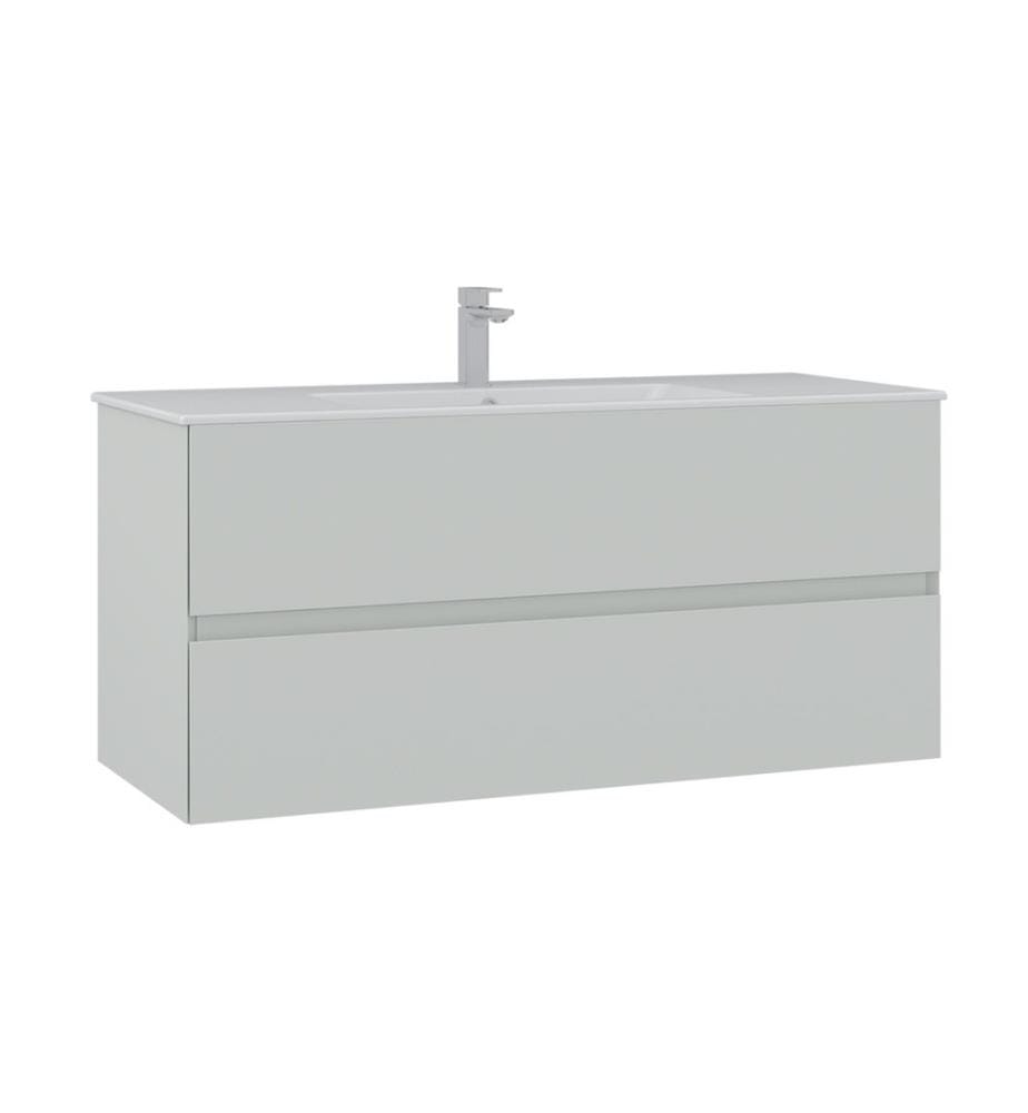 Badezimmerschrank mit Waschbecken mattes Kaschmir 100 % matt lackiertes MDF