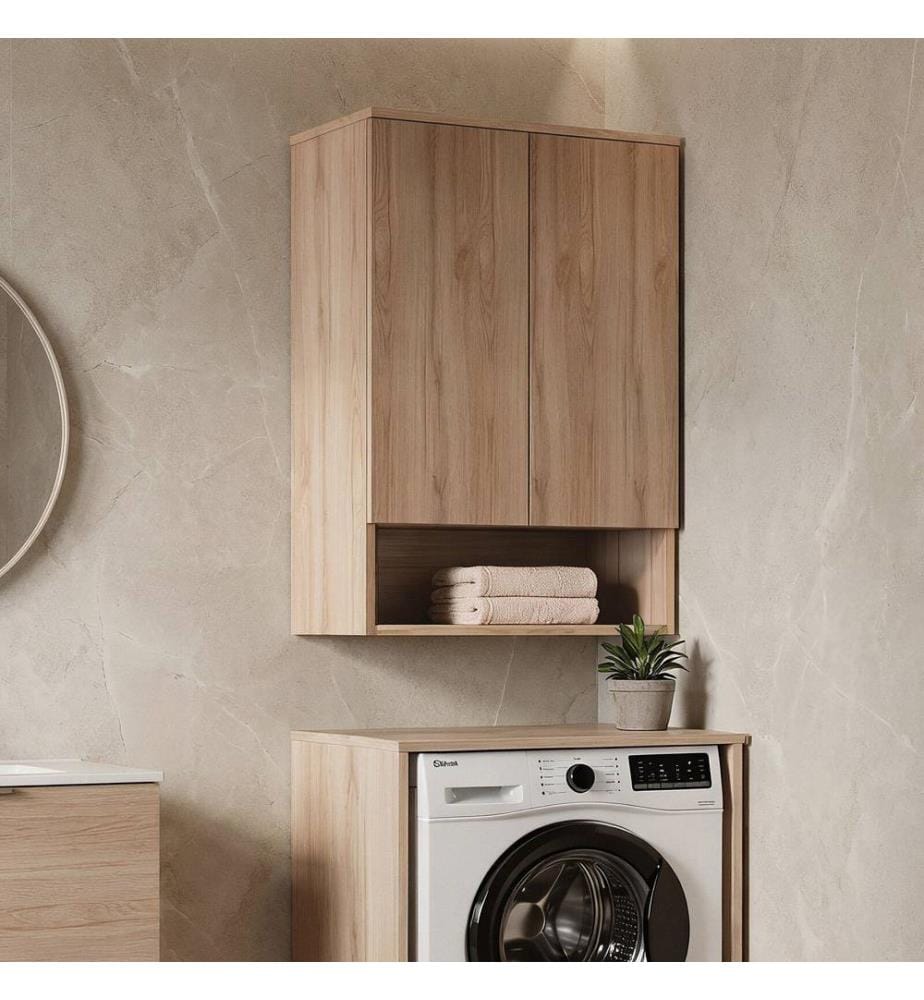 Badezimmerschrank Eiche 100 % melaminbeschichtete MDF