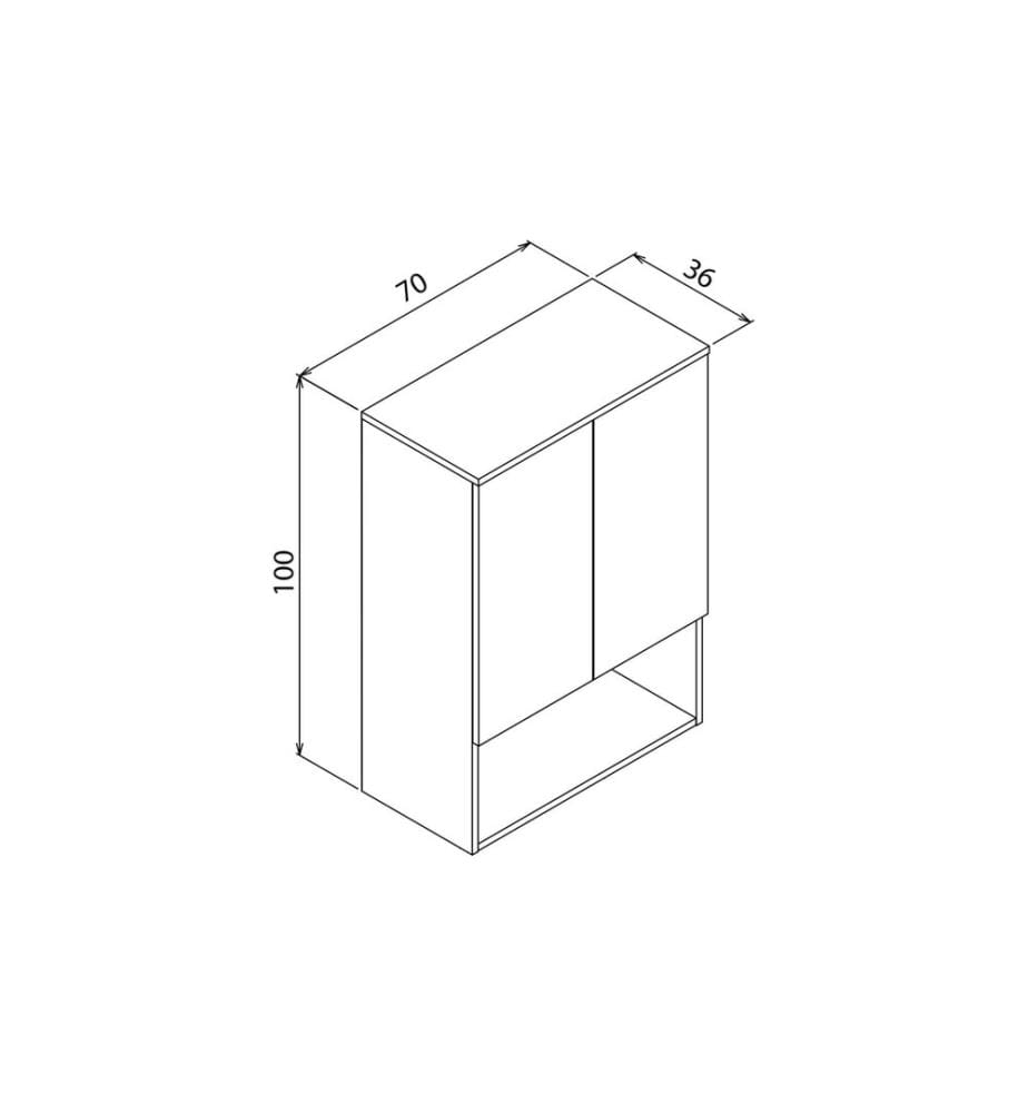 Badezimmerschrank Eiche 100 % melaminbeschichtete MDF