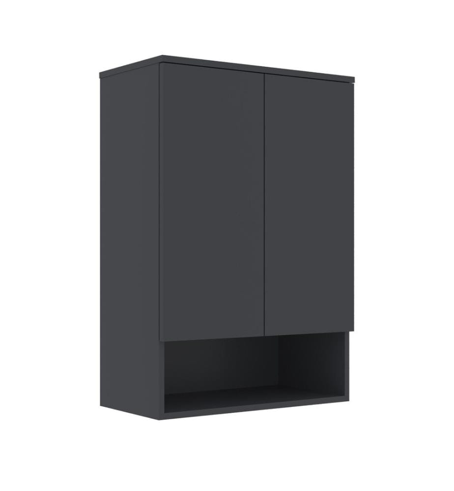 Badezimmerschrank matt anthrazit 100 % melaminbeschichtete MDF-Platte