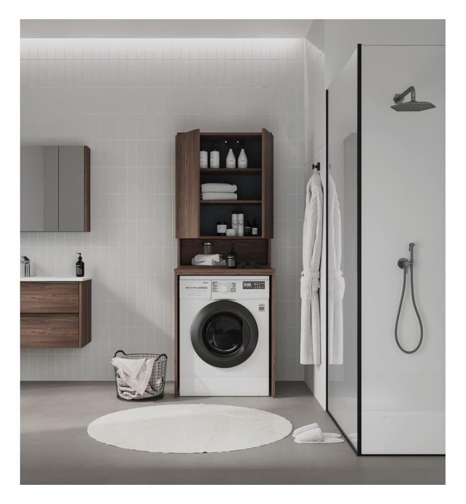 Badezimmerschrank Dunkelwalnuss 100 % melaminbeschichtete MDF-Platte