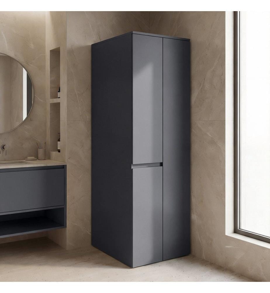 Badezimmerschrank matt anthrazit 100 % melaminbeschichtete MDF-Platte