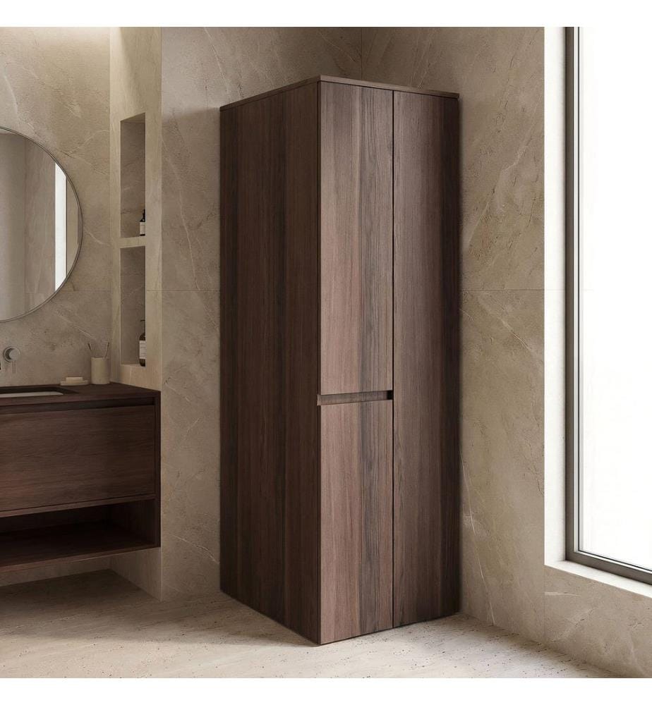 Badezimmerschrank Dunkelwalnuss 100 % melaminbeschichtete MDF-Platte