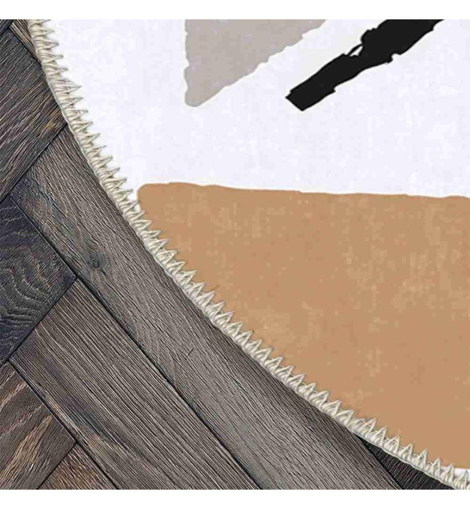 Tapis, blanc, 70% coton - 30% chenille, 200 x 200 cm