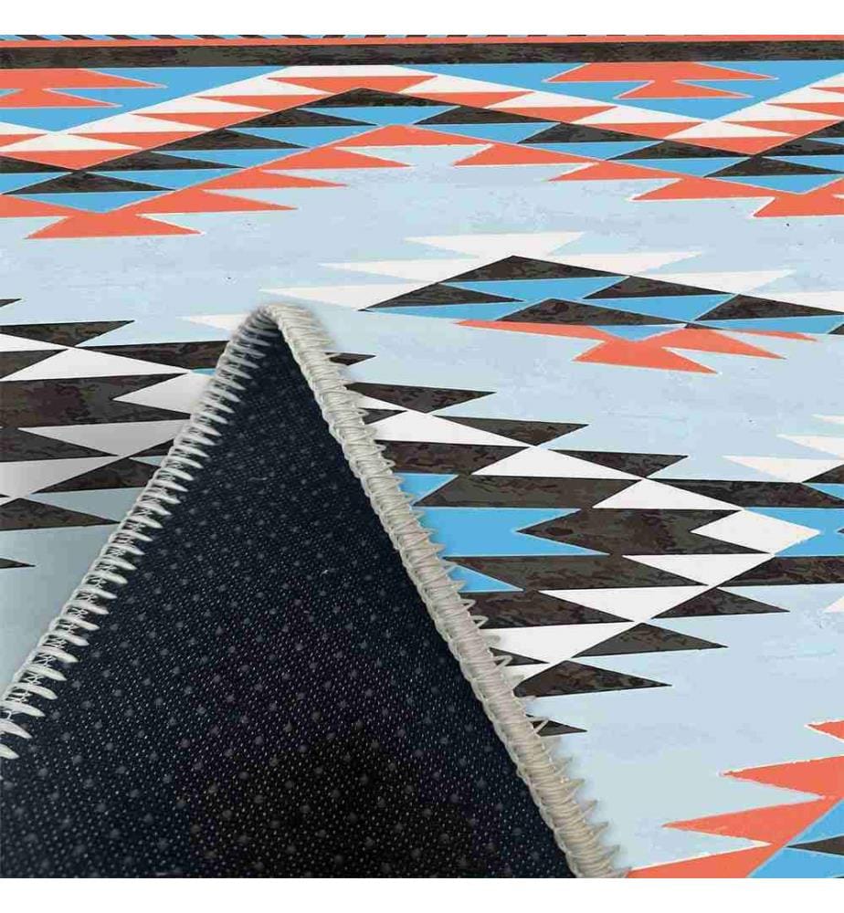 Teppich, Blau, 70% Baumwolle - 30% Chenille, 80 x 150 cm