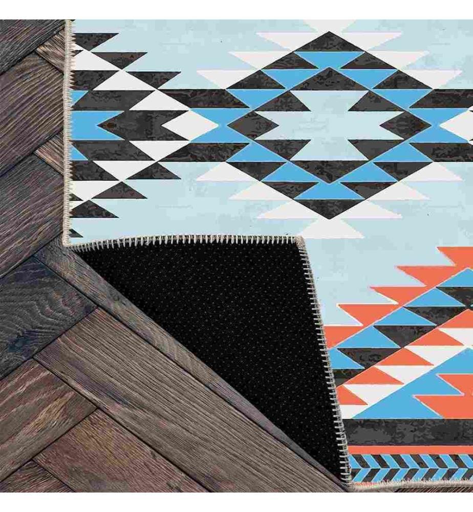 Teppich, Blau, 70% Baumwolle - 30% Chenille, 80 x 200 cm