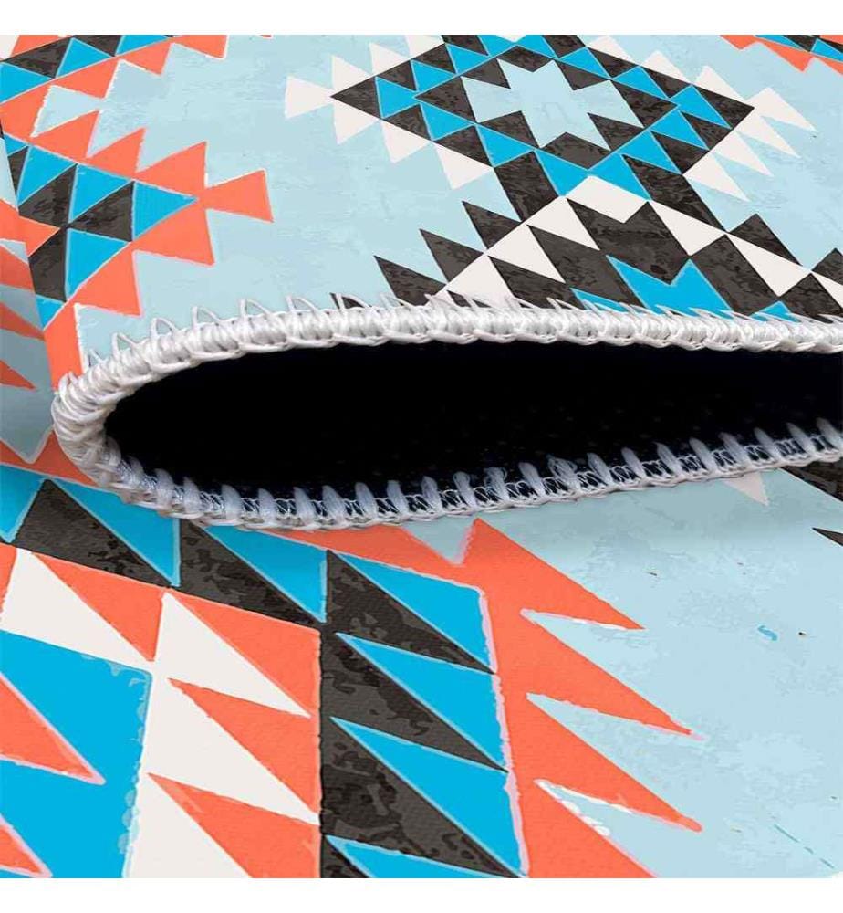 Teppich, Blau, 70% Baumwolle - 30% Chenille, 80 x 200 cm