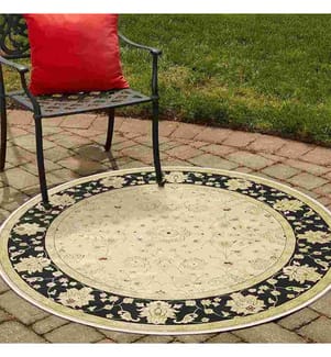 Teppich, Creme, 70% Baumwolle - 30% Chenille, 80 x 80 cm