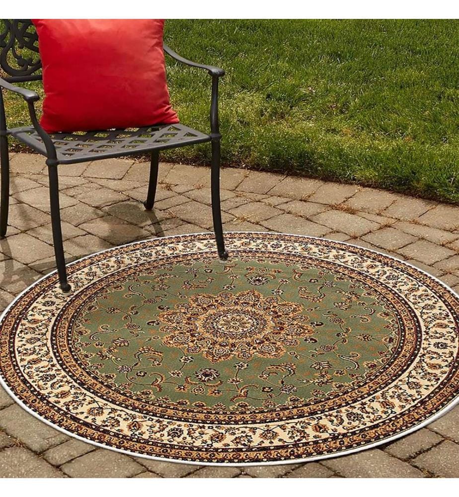 Tappeto, Verde, 70% Cotone - 30% Ciniglia, 80 x 80 cm