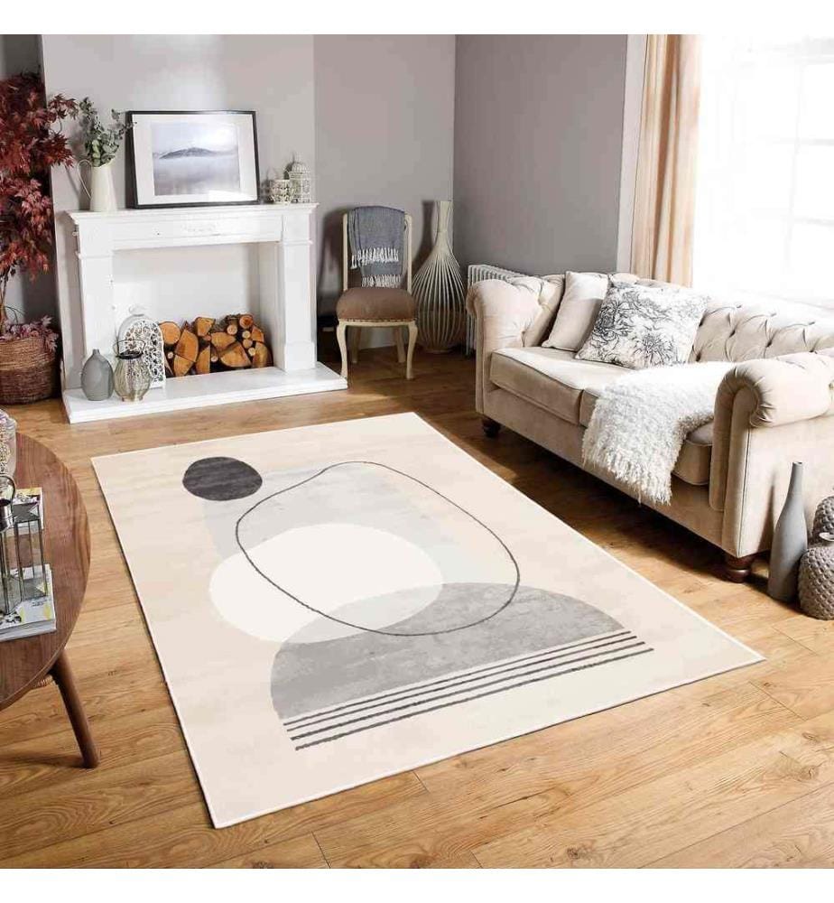 Tappeto, Crema, 70% cotone - 30% ciniglia, 100 x 300 cm