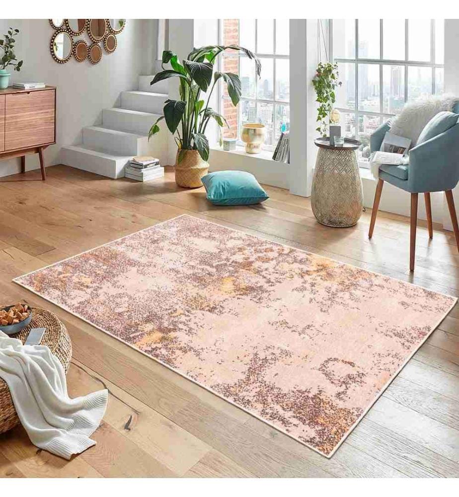 Tappeto, Rosa, 70% cotone - 30% ciniglia, 80 x 200 cm