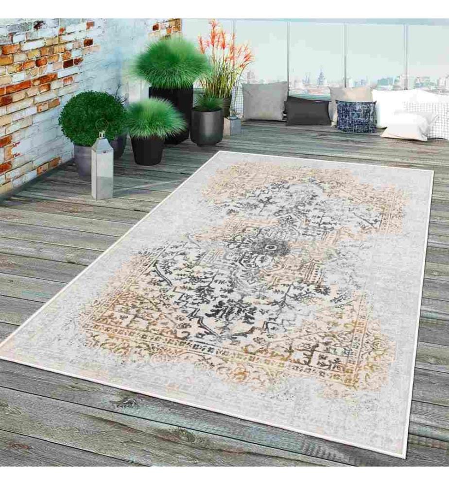 Tappeto, Crema, 70% cotone - 30% ciniglia, 80 x 200 cm