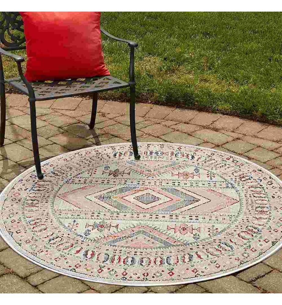 Tappeto, Crema, 70% cotone - 30% ciniglia, 130 x 130 cm